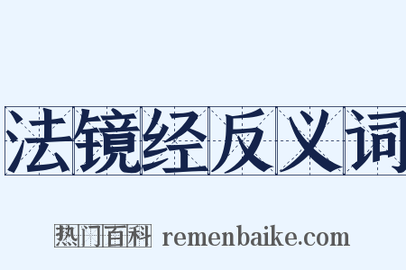 法镜经反义词是什么意思的图片